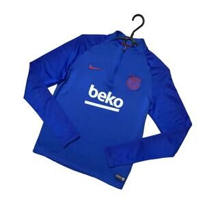 Nike Barcelona Youth Dri-Fit Soccer Training Football Jacket Blue Size‎ Large